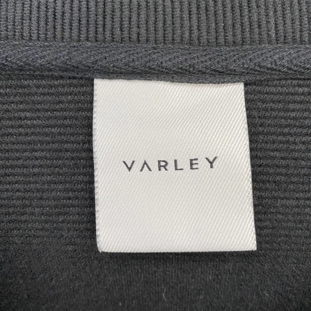 Varley Vine Sweatshirt Womens Small Black Half Zip Collared Ribbed Sweater Knit - Picture 6 of 11